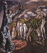 El Greco The Vision of St John oil